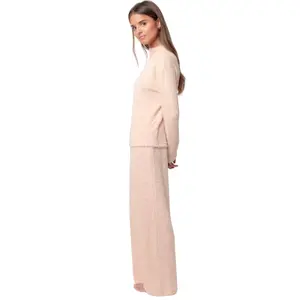 Women's Long Sleeve Top and Long Trousers Pyjama Admas Furry image-1