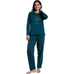 Women's Long Sleeve Top and Long Trousers Pyjama Admas Cosmic Wheel Disney image-0