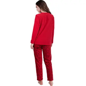 Pigiama con maglia in micropile e pantaloni donna Admas Dalmatians Varsity Disney image-1