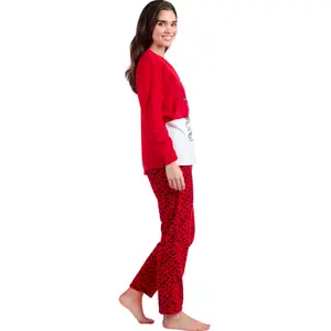 Pigiama con maglia in micropile e pantaloni donna Admas Dalmatians Varsity Disney image-2