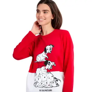 Pigiama con maglia in micropile e pantaloni donna Admas Dalmatians Varsity Disney image-4