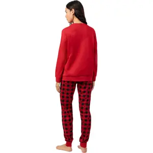 Pyjamas långärmad topp och byxor dam Admas Mouse Holidays Disney image-1