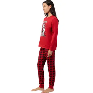 Pyjamas långärmad topp och byxor dam Admas Mouse Holidays Disney image-2