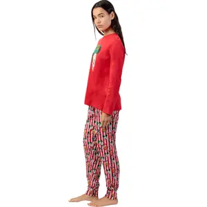 Long Sleeve Top and Trouser Pyjama for Women Admas Party Friends Disney image-2