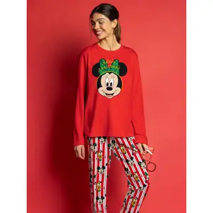 Long Sleeve Top and Trouser Pyjama for Women Admas Party Friends Disney image-3