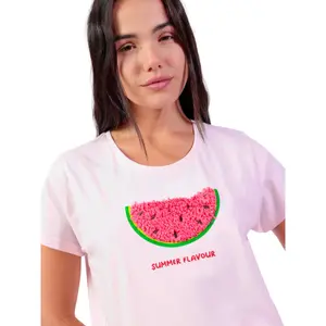 Πυτζάμα μπλουζάκι και σορτσάκι γυναικεία Admas Watermelon image-3