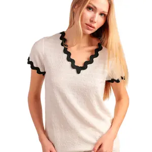 Women's Pyjama T-Shirt and Palazzo Trousers Admas Luxe image-3