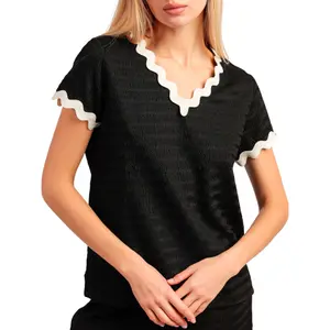 Women's Pyjama T-Shirt and Palazzo Trousers Admas Luxe image-2