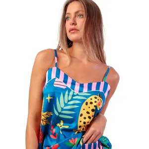 Pijama caracol y short mujer Admas Luxe Sauvage image-3