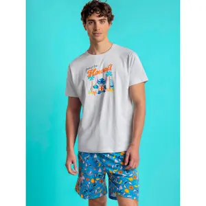 Női pizsama póló és rövidnadrág Admas Stitch Beach Disney image-2