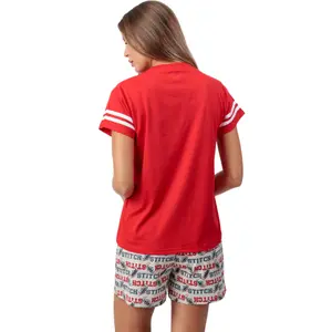 Women’s T-shirt and Shorts Pyjama Admas Stitch University Disney image-1