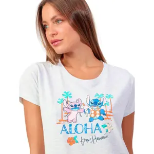 Pigiama fantasia t-shirt e shorts donna Admas Stitch Beach Disney image-2
