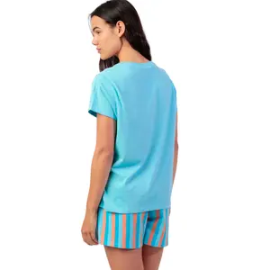 Pigiama t-shirt e short cotone donna Admas Snoopy Van Peanuts image-1