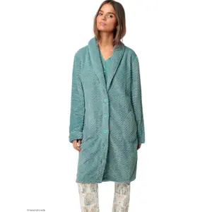 Polaire da interno lunga donna Admas Soft Peacock image-0