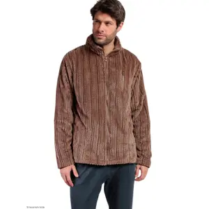Polaire da interni con zip donna Admas Cinnamon image-0
