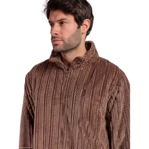 Polaire da interni con zip donna Admas Cinnamon image-3
