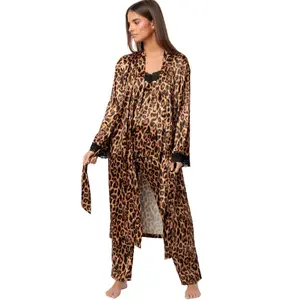Morgenmantel Damen Admas Glam Leopard image-0
