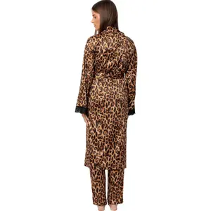 Morgenmantel Damen Admas Glam Leopard image-1
