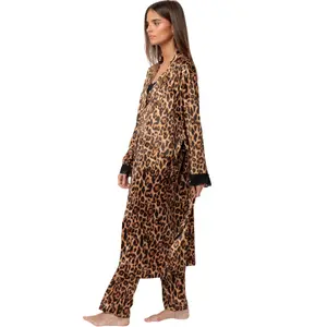 Morgenmantel Damen Admas Glam Leopard image-2