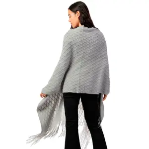 Long Women's Poncho Admas Punto image-1