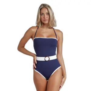 Bandeau-baddräkt i 1 del för kvinnor Admas Sailor Club image-0