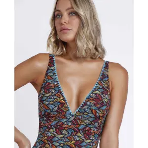 Dames zwempak uit 1 stuk Admas Ethnic Feathers image-4