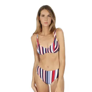 Maillot de bain 2 pièces armatures femme Admas Elegant Stripes image-0