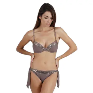 2-piece triangle swimsuit for women Admas Push Bright Sequins image-0