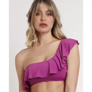 Costume da bagno a due pezzi asimmetrico con volant donna Admas image-3