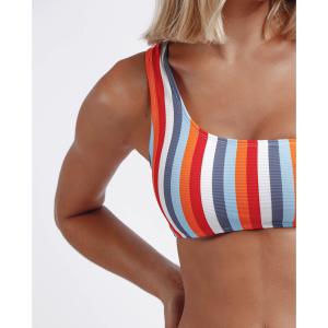 Costume da bagno due pezzi asimmetrico a righe sole donna Admas image-5