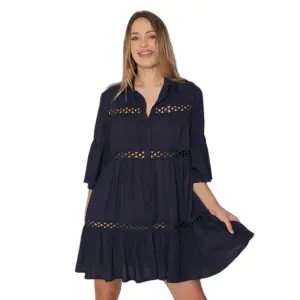 Vestido camisa com mangas largas mulher Admas image-0