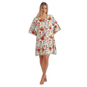 Women's French Sleeve Dress Admas Mexican Otomi image-0