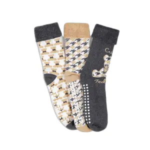 Meias antiderrapantes para mulher Admas Cute Teddy image-0