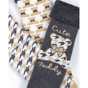 Meias antiderrapantes para mulher Admas Cute Teddy image-1