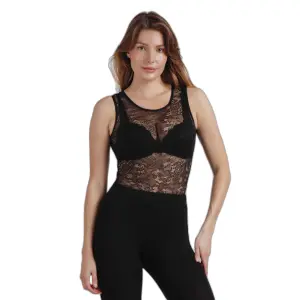 Sleeveless tulle bodysuit for women Admas Classic image-1