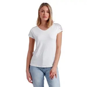 T-shirt da donna in pizzo Admas image-0
