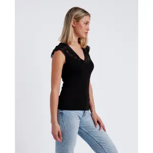 T-shirt in pizzo satinato donna Admas image-1