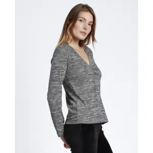 Dames lange mouwen T-shirt met knoop warm Admas image-1