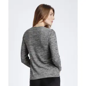 Dames lange mouwen T-shirt met knoop warm Admas image-2