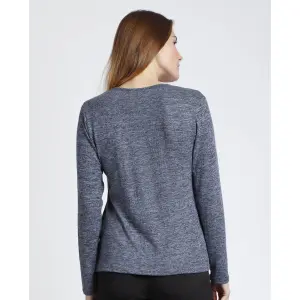 Dames lange mouwen T-shirt met knoop warm Admas image-2