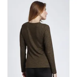 Dames lange mouwen T-shirt met knoop warm Admas image-2