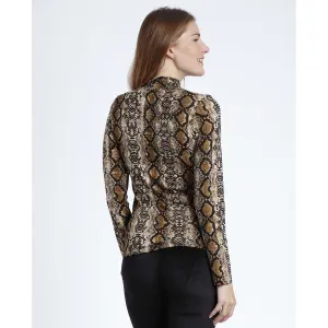 Dames lange mouwen T-shirt in slangenprint Admas image-1