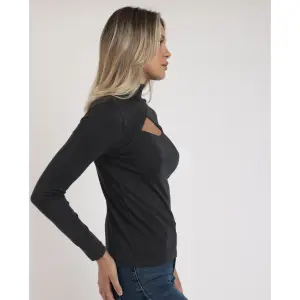 T-shirt de mangas longas e gola cruzada para mulher Admas image-1