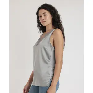 T-shirt en dentelle satinée femme Admas image-1