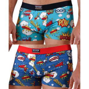 Boxer en coton élastique imprimé Admas Comic (x2) image-2