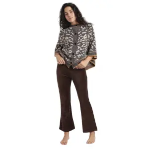 Långbyxor i stretchad kordflod för damer Admas image-0