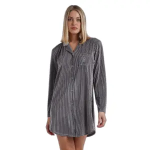 Camisola de riscas elegantes com mangas largas para mulher Admas image-0