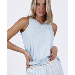 Striped women's pyjama with straps Admas image-2