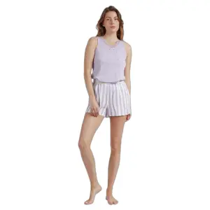 Pyjama à rayures avec bretelles femme Admas image-0