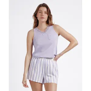 Pyjama à rayures avec bretelles femme Admas image-1